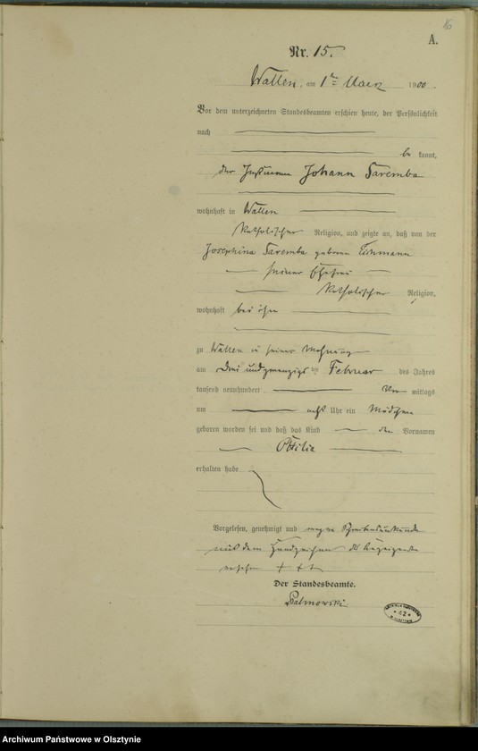 image.from.unit.number "Geburts-Haupt-Register Nr 1 - 74"