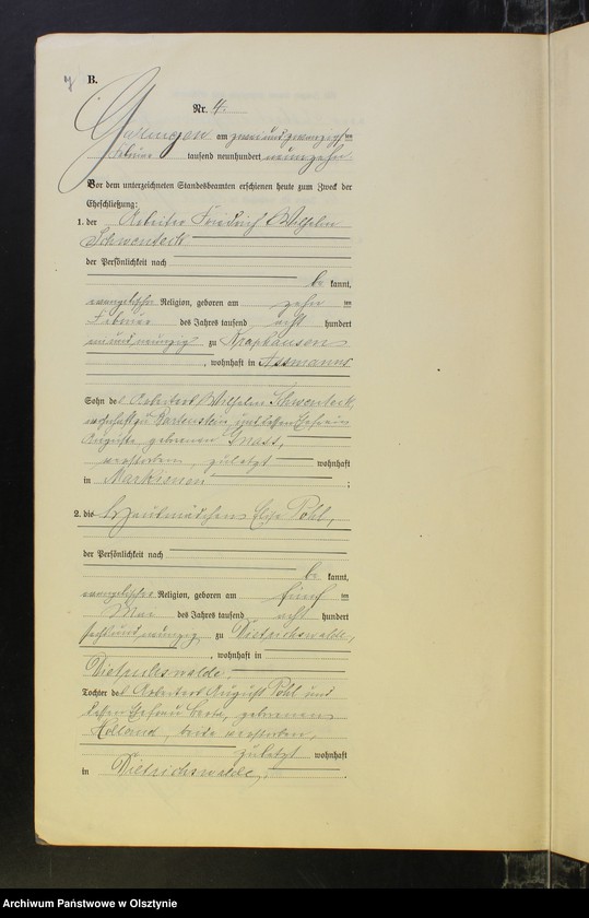 image.from.unit.number "Heirats-Neben-Register Nr 1 - 26 [ Księga małżeństw - wtóropis ]"