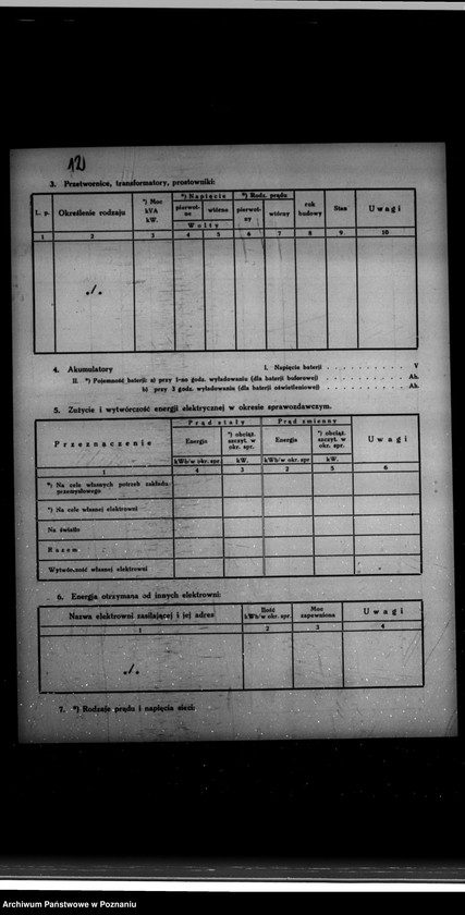 Obraz 16 z jednostki "Kwestionariusz Gazowni Miejskiej w Środzie"