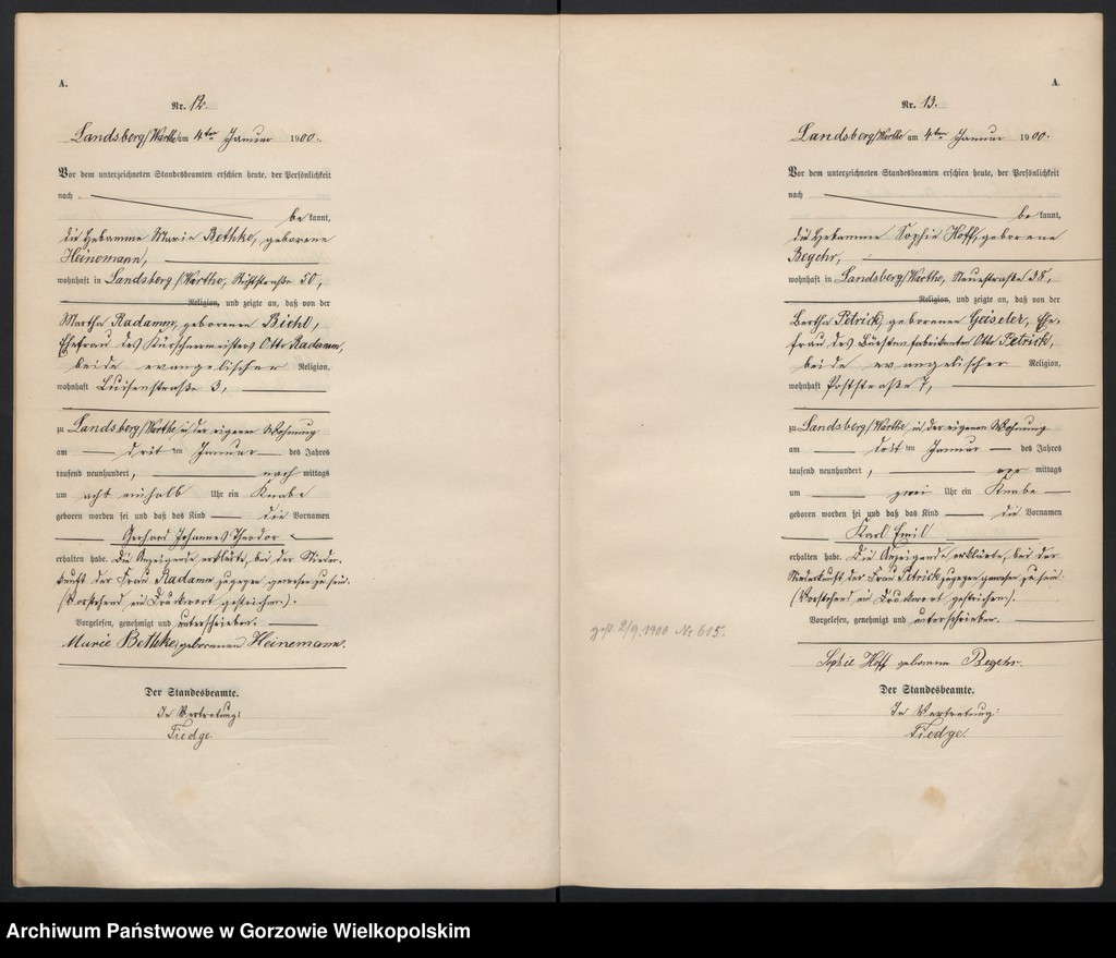 Obraz 10 z jednostki "Geburts Register"