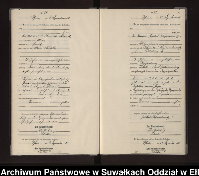 image.from.unit.number "Sterbe-Neben-Register des Königlichen Preussischen Standes-Amtes Gneist Kreis Loetzen"