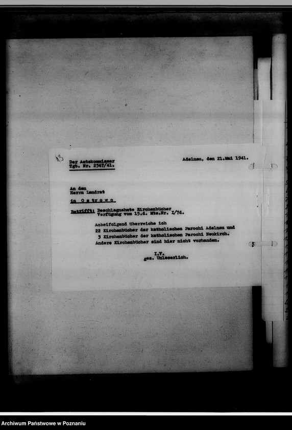image.from.unit.number "Einziehungsprotokolle [ksiąg kościelnych] Kreis Ostrowo [Ostrów Wielkopolski]"