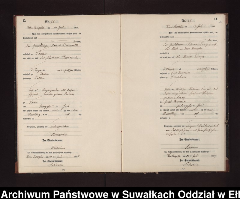 image.from.unit.number "Sterbe-Neben-Register des Preussischen Standes-Amtes Gross Konopken Kreis Loetzen"