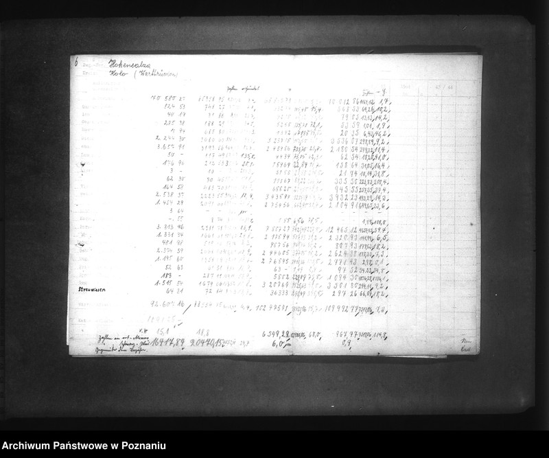 Obraz 10 z jednostki "Regierungsbezirk Hohensalza. Gegenüberstellung der Bodenbenutzungserhebungen"