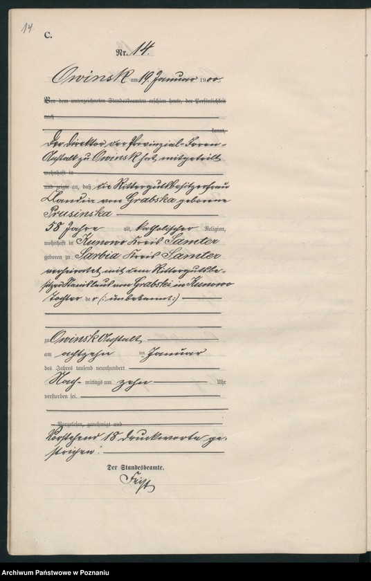 Obraz 17 z jednostki "Sterbe-Haupt-Register"