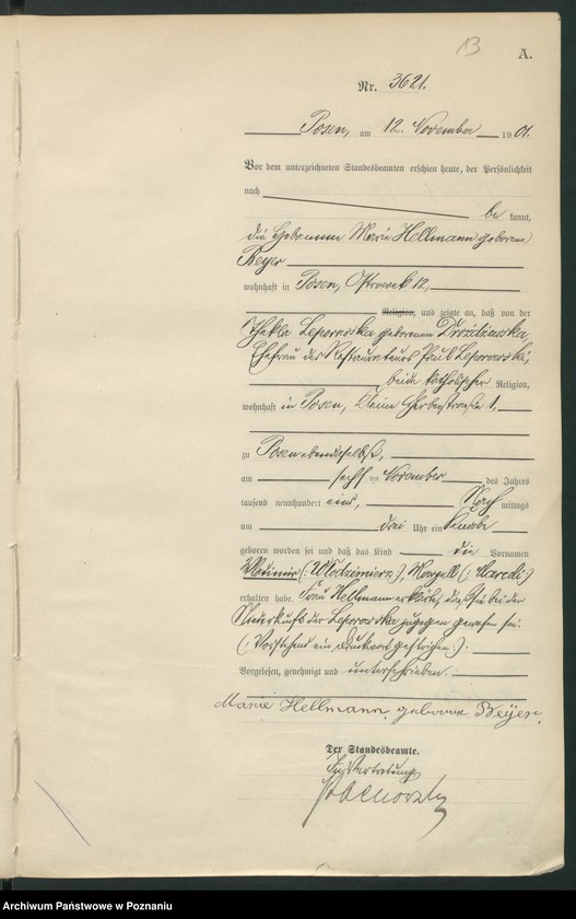 Obraz 16 z jednostki "Księga miejscowa urodzeń t. VII"