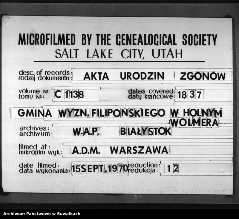 image.from.unit.number "Duplikat Sekty Filiponów Gminy Hołny Wolmera z roku 1837"