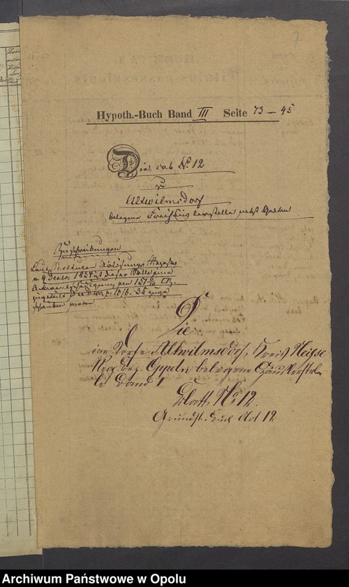 image.from.unit.number "Grundacten für Band I Blatt 12 des Grundbuchs von Alt Wilmsdorf Eigentümer: Richard Losse"