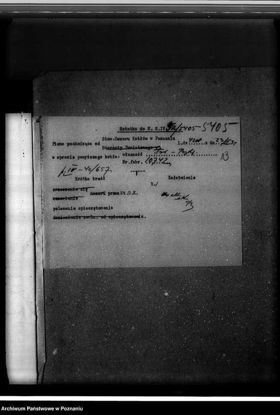 Obraz 18 z jednostki "Towarzystwo robót inżynieryjnych "Tri" w Poznaniu nr woj. 5405"