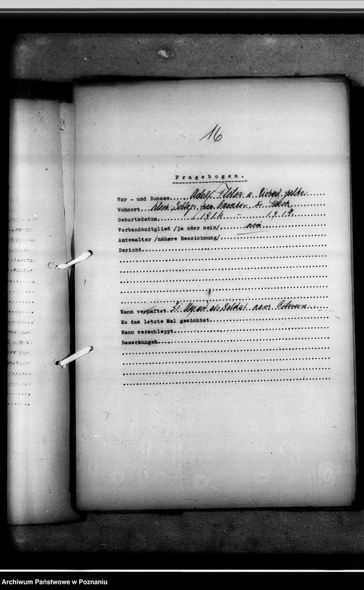 Obraz 20 z jednostki "Zweigstelle Litzmannstadt (Łódż) Vermissten - Listen. Soldaten 1- 81"