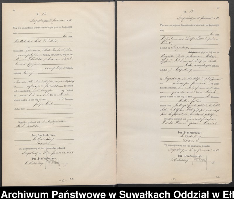 image.from.unit.number "Geburts-Register (Neben-Register) Standesamt Angerburg"