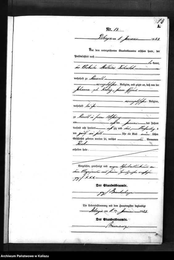 Obraz 16 z jednostki "[Księga urodzeń]"