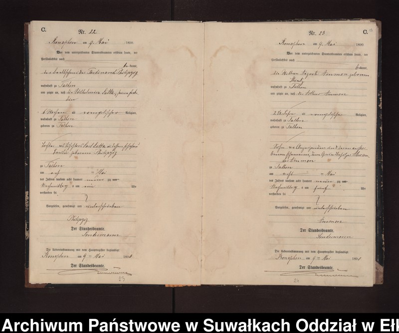 image.from.unit.number "Sterbe-Neben-Register des Preussischen Standes-Amtes Gr. Konopken Kreis Loetzen"
