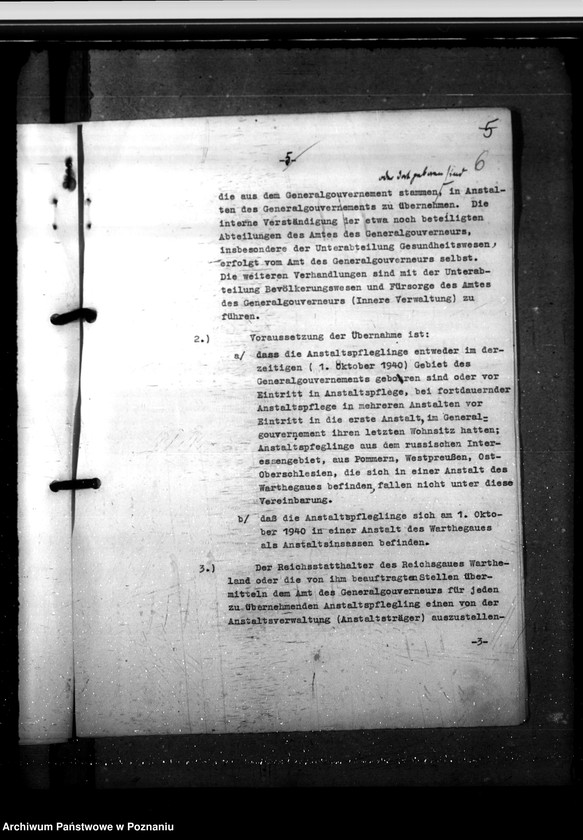 Obraz 11 z jednostki "Fürsorgerechtliche Übernahme der im Warthegau befindlichen polnischen Anstaltsinsassen in das Generalgouvernement"