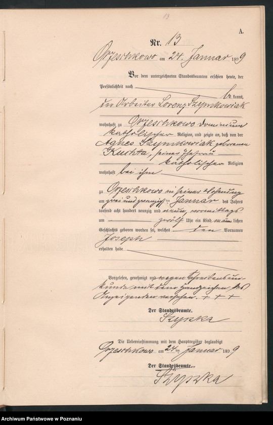 Obraz 16 z jednostki "Księga urodzeń"