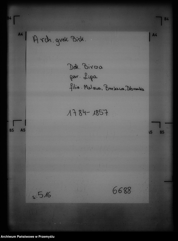 image.from.unit.number "[Kopie ksiąg metrykalnych parafii Lipa z filiami Malawa, Brzeżawa, Dobrzanka (dekanat Bircza)]"