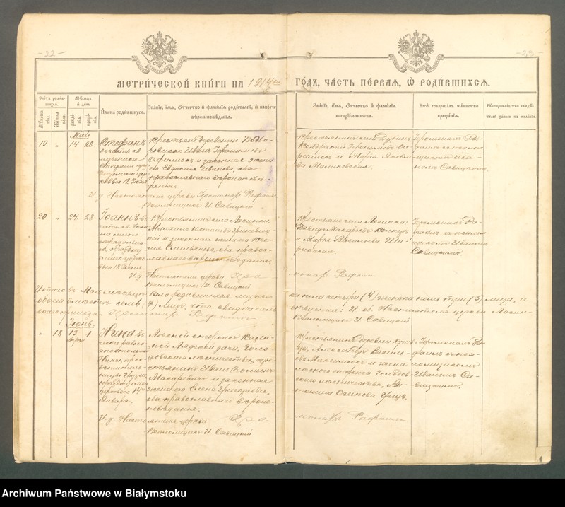 Obraz 14 z jednostki "[Akta urodzeń, małżeństw i zgonów za lata 1914-1915 i 1919]"