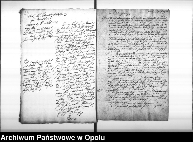 Obraz 19 z jednostki "Acta des Magistrats zu Oppeln von Aufnahme der Invaliden, deren Versorgung und Gnaden Gehalt ingleichen den jährlichen Eingaben von 1769 bis Vol. I"