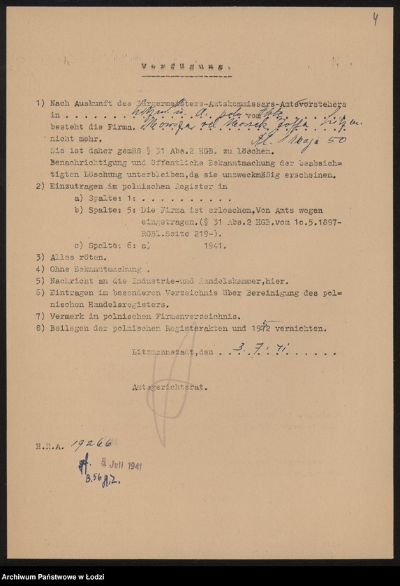 Obraz 6 z jednostki "Mowsza vel Moszek Joffe – drobna sprzedaż druków etykietowych służących do fabrykacji pończoch"