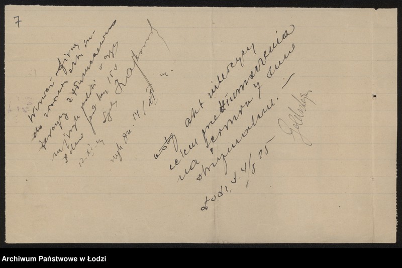 Obraz 9 z jednostki "Henoch Goldstein – sprzedaż drzewa. Zgierz"