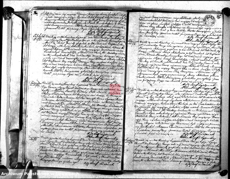 image.from.unit.number "Duplikat Aktów Urodzonych, Zaślibionych i Zmarłych Katolików Parafii Leypunskiey Roku 1828"
