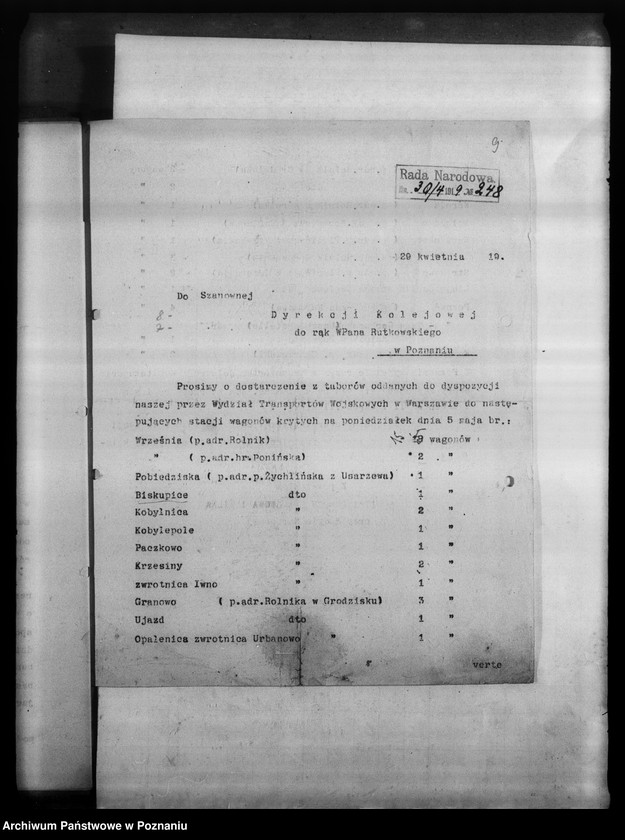 image.from.unit.number "Zestawienia rozdanych darów żywnościowych z III transportu z Poznania dla mieszkańców Lwowa oraz korespondencja z Delegaturą Lwowską Komitetu Pomocy dla dotkniętych wojną."