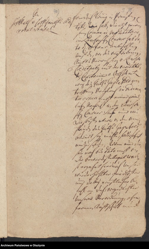 image.from.unit.number "In S. [Sachen] George Wilhelm von Schierstaedt auff Schildeck [Szyldak] wegen des Güttchens Gugenfeldt [Smolonek]"