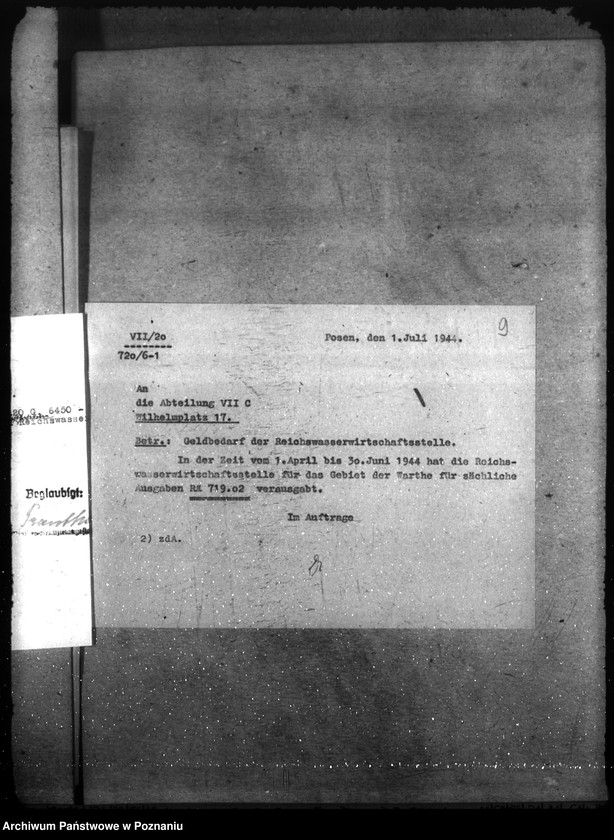 Obraz 13 z jednostki "Reichswasserwirtschaft im Gebiet der Warthe und Oder"