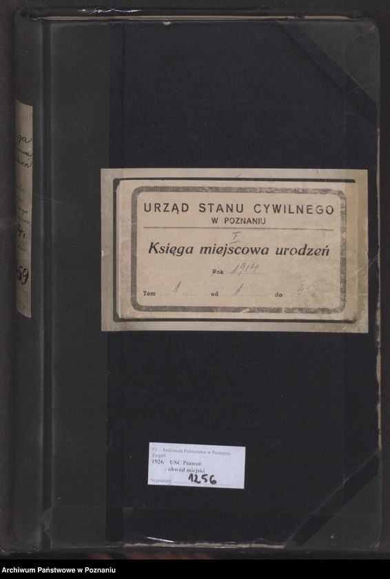 Obraz 2 z jednostki "Księga miejscowa urodzeń tom I [Rejestr główny urodzeń]"