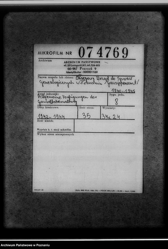 Obraz 2 z jednostki "Allgemeine Verfügungen der Gauselbstverwaltung"