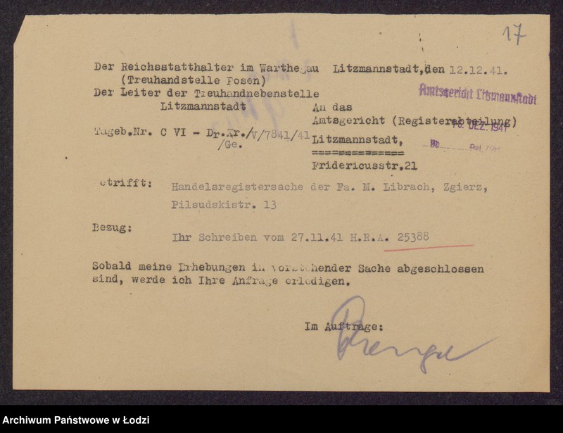 Obraz 19 z jednostki "Hersz Moszek Librach- przemysł wełniany i półwełniany w Zgierzu"