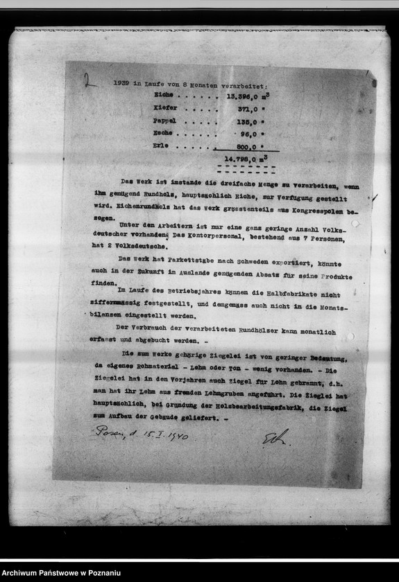 Obraz 6 z jednostki "[Fabryka obróbki drzewnwj w Orzechowie - bilans]."