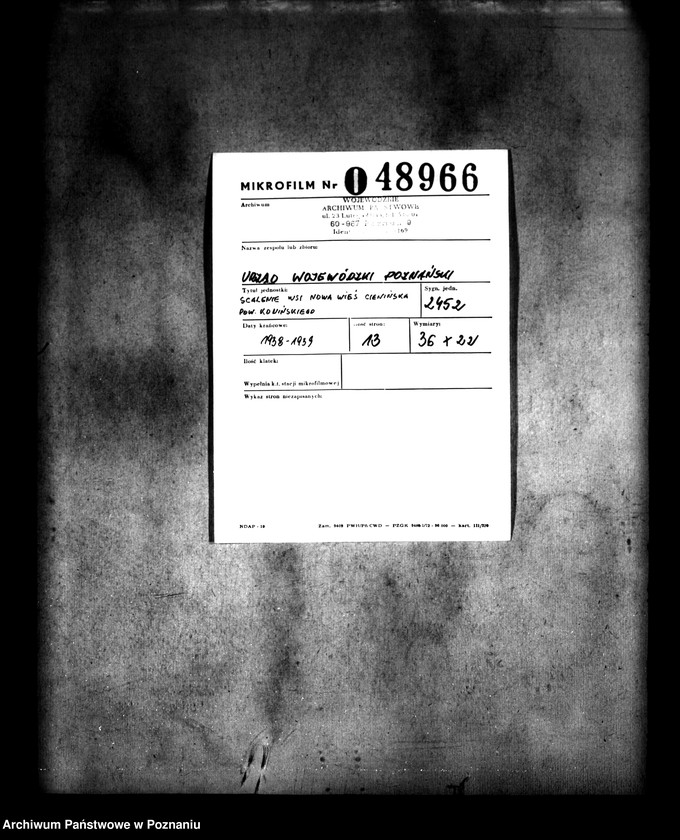 Obraz 2 z jednostki "Scalanie wsi Nowa-Wieś Cienińska powiatu konińskiego"