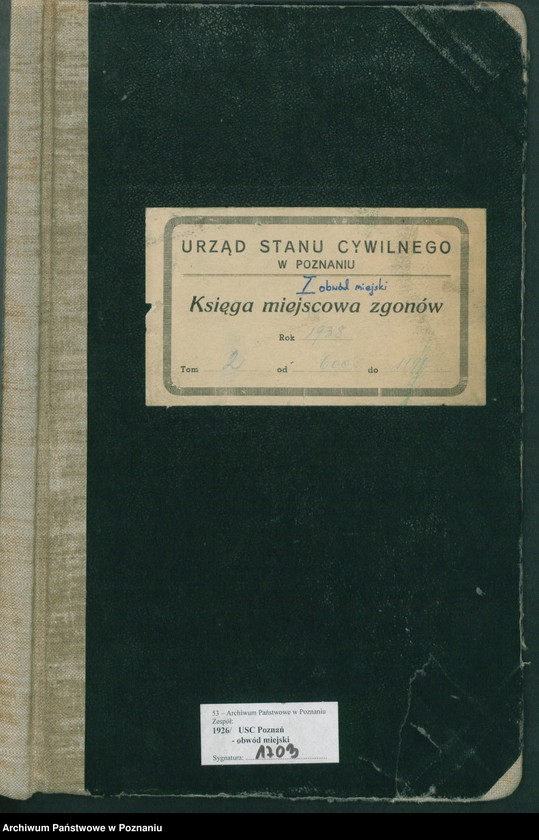 Obraz 2 z jednostki "Księga miejscowa zgonów tom II [Rejestr główny zgonów]"