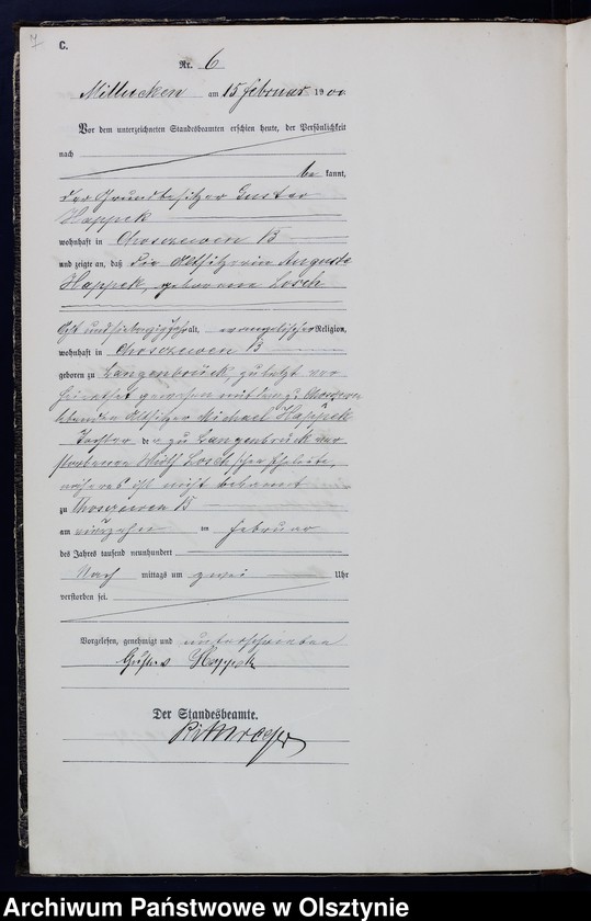 Obraz 9 z jednostki "Sterbe-Haupt-Register Nr 1 - 67"