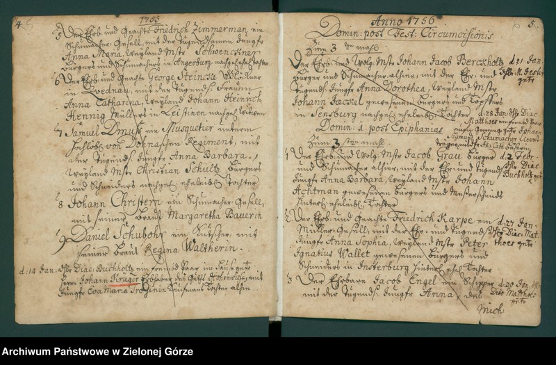 image.from.unit.number "Catalogus publice Proclamatorum in Templo Palaopolitano ab Anno MDCCLVI ad Annum MDCCLXXI Dicaonis ejusdem Ecclesia"