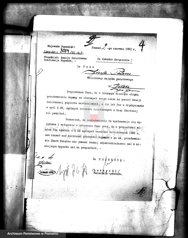 Obraz 8 z jednostki "Kaucja dzierżawna majątku państwowego Żółków"