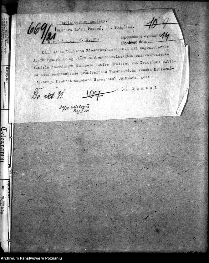 Obraz 18 z jednostki "Sprawy szczegółowo-administracyjne Maszyny rolnicze - korespondencja"