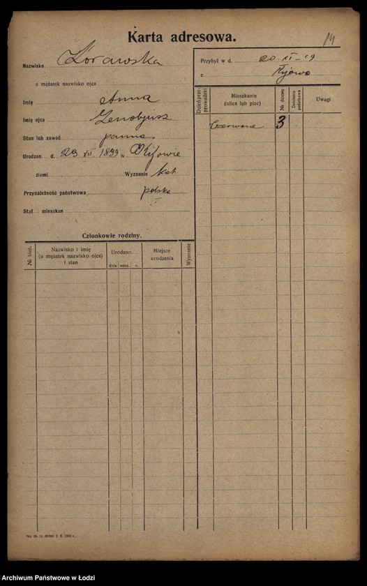 image.from.unit.number "[Spis ludności Łodzi] Żórawiak - Zybrand"