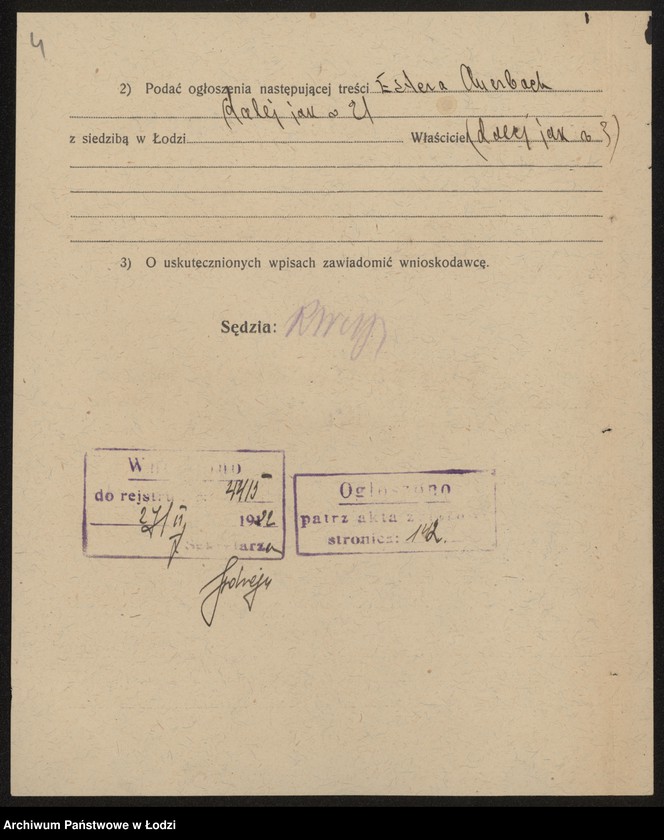 Obraz 6 z jednostki "Estera Auerbach- sprzedaż papieru"