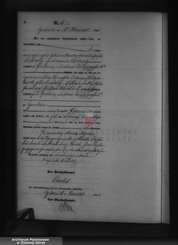 image.from.unit.number "Geburts-Neben-Register, Band I von No 1 bis No 500"