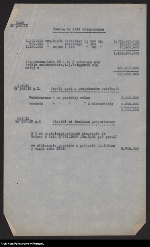 Obraz 5 z jednostki "[Budżet Ministerstwa Rolnictwa i Dóbr Państwowych na rok 1922]"