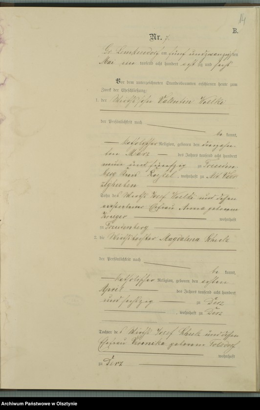 image.from.unit.number "Heiraths-Haupt-Register Nr 1 - 23"