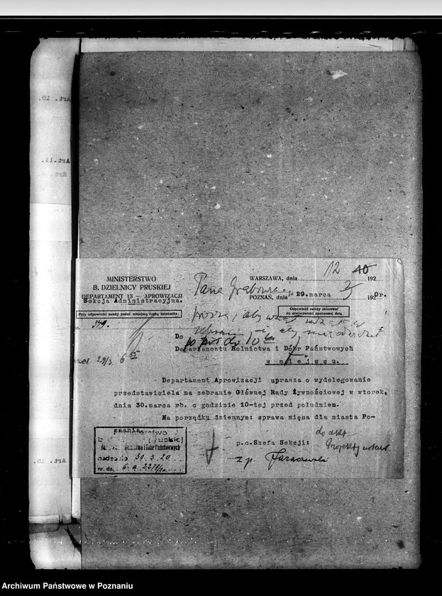 Obraz 16 z jednostki "Sprawy prawne projekty ustaw, rozporządzeń i uzasadnień przedkładanych do aprobaty p. Ministrowi b. Dzielnicy Pruskiej"