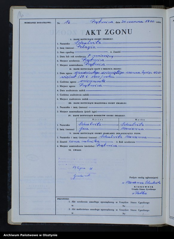 image.from.unit.number "Księga akt zgonu Nr 1 - 19, 1 - 25, 1-31, 1-35, 1-13, 1-22, 1-33; /przepisana w języku polskim z oryginału niemieckiego w dniach 14.07.1961 - 18.07.1961/"