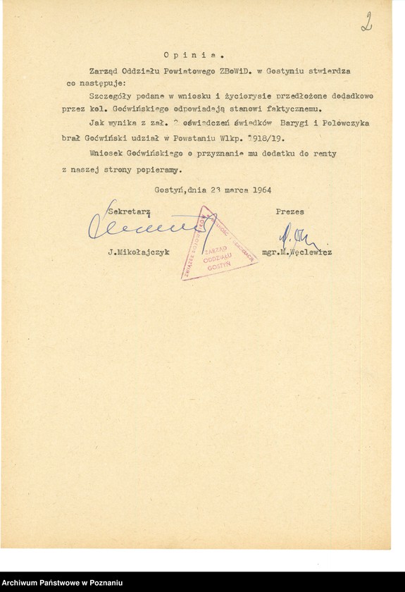 Obraz 19 z jednostki "Życiorysy powstańców wielkopolskich: G - tom lll /Goćwiński Wacław - Górski Marian/."