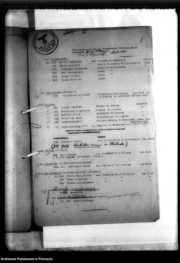 Obraz 12 z jednostki "Überführungspläne. Schriftwechsel betr. Überführungen. Band II"