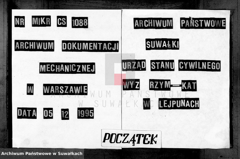 Obraz 1 z jednostki "Dowody do Akt Ślubnych Urzędnika Stanu Cywilnego Parafii Rzymsko- Katolickiej Lejpuny za Rok 1858"