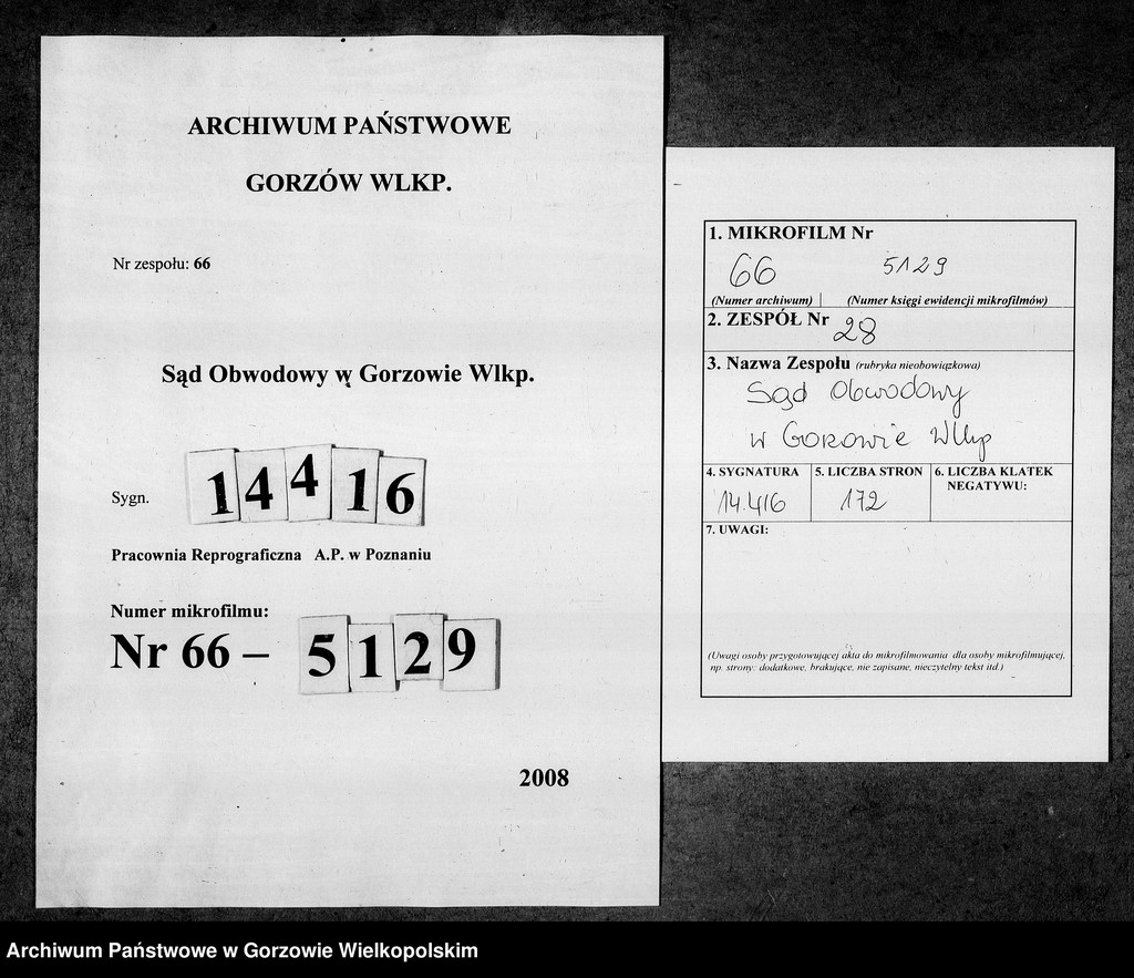 image.from.unit.number "Duplikate der Kirchenbücher von Wepritz und Friedrichstadt (Wieprzyce i przedmieście Gorzowa Wielkopolskiego), Giesen (Jeże)"