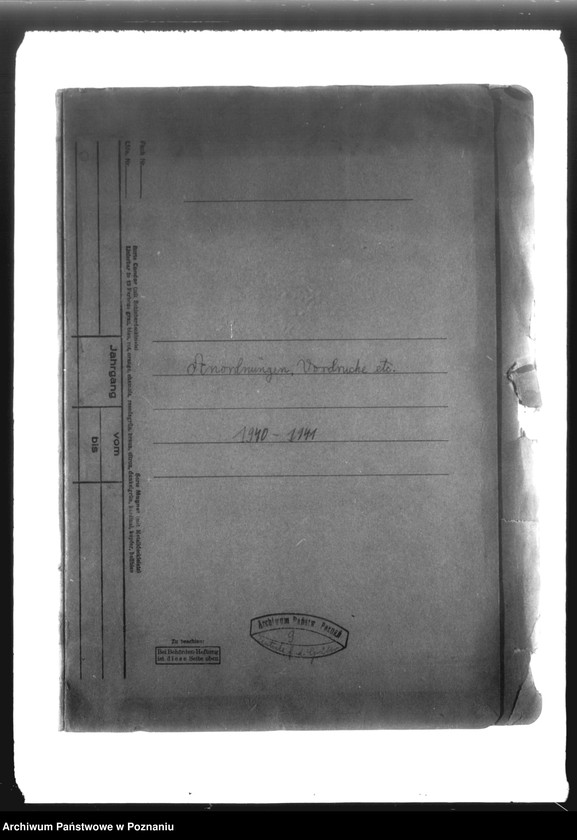 Obraz 4 z jednostki "Anordnungen, Vordrucke etc."